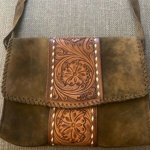 American Darling Brown and Tan Crossbody Bag